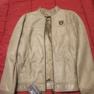 Collezoni Men's faux suede Motorcycle Jacket M